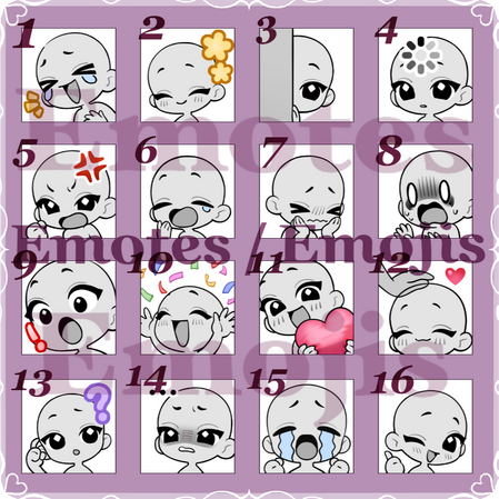 ^ Character-Emote Bases by miffurin β‘ ^ please do not use any of the shown images or examples β‘